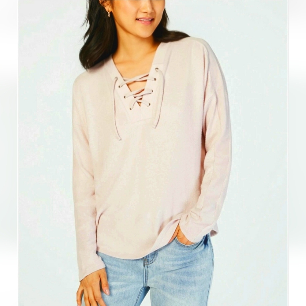 A New Day Criss-cross Drawstring Top